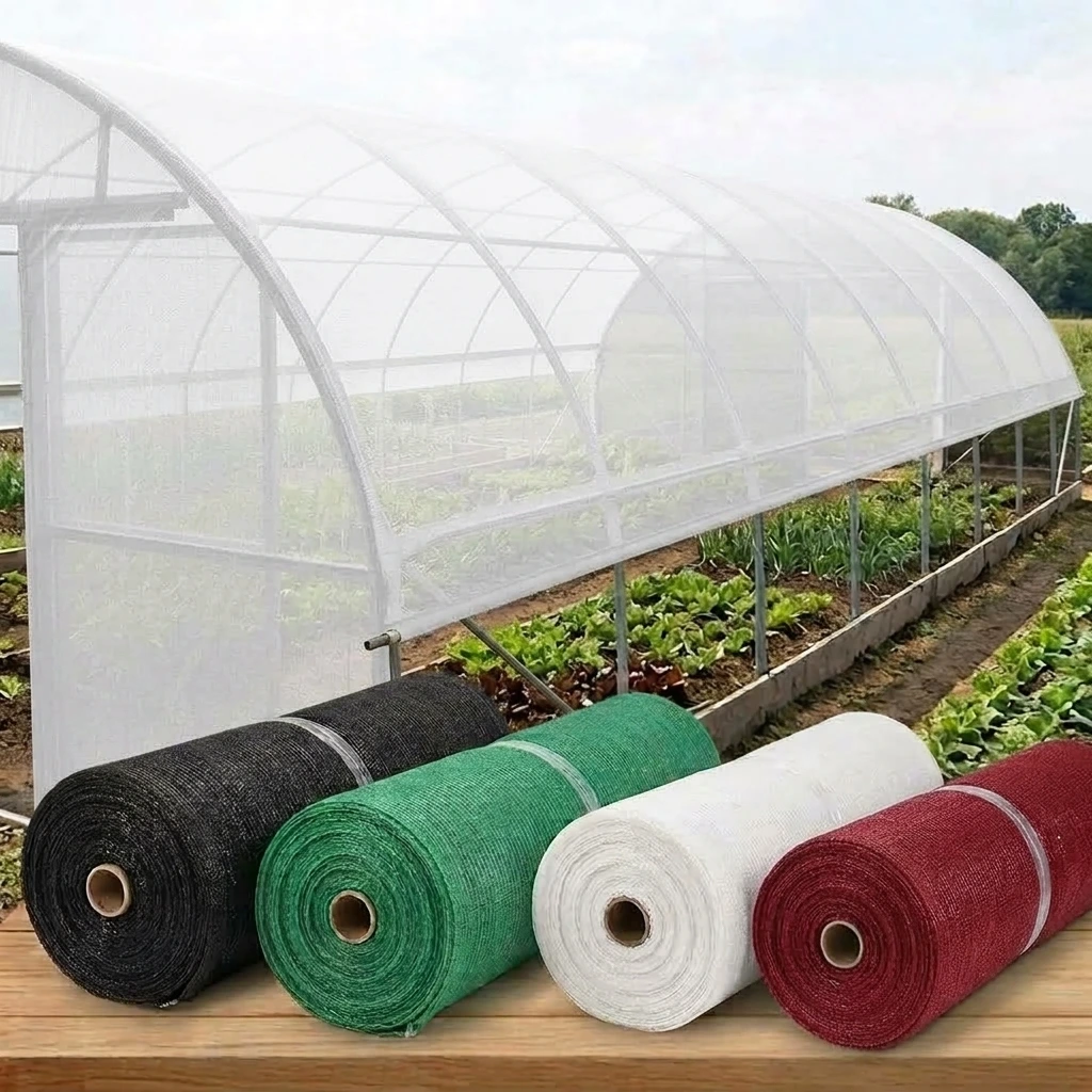 Shadenet covering a nursery greenhouse